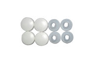 Dækknap og bøsning t/toilet - 4 sæt